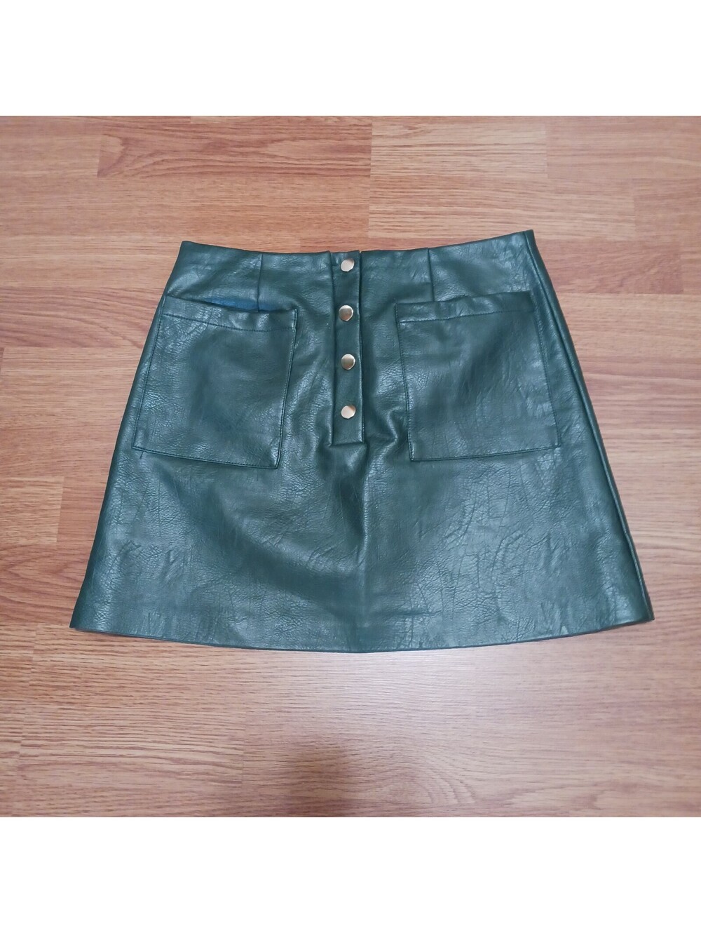 FOREVER  21 Women's  Dark Green  Polyester  Skirt  Size  4 Petite